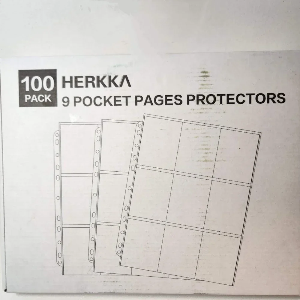 trading card sleeve pages 540 Pockets Baseball Card Sleeves, Double Side 9-Pocket Trading Card Binder Sleeves Page Protectors Sheet for Pokemon